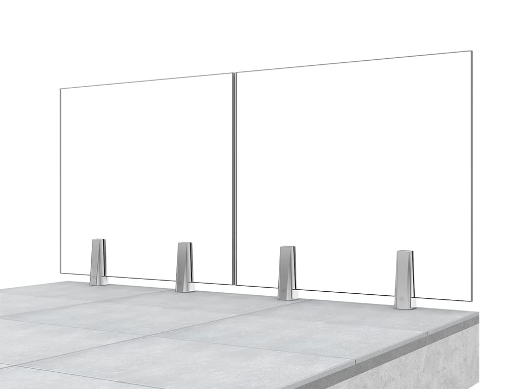 Garde-corps terrasse GLASSFIT CC-800 vue int&eacute;rieure